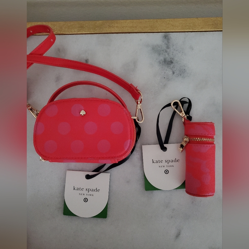 Kate Spade Red Floral Purse Charm